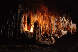 Backlit cave